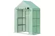 Outsunny Walk In Greenhouse with Shelves, PE cover and roll up door - Second Medium