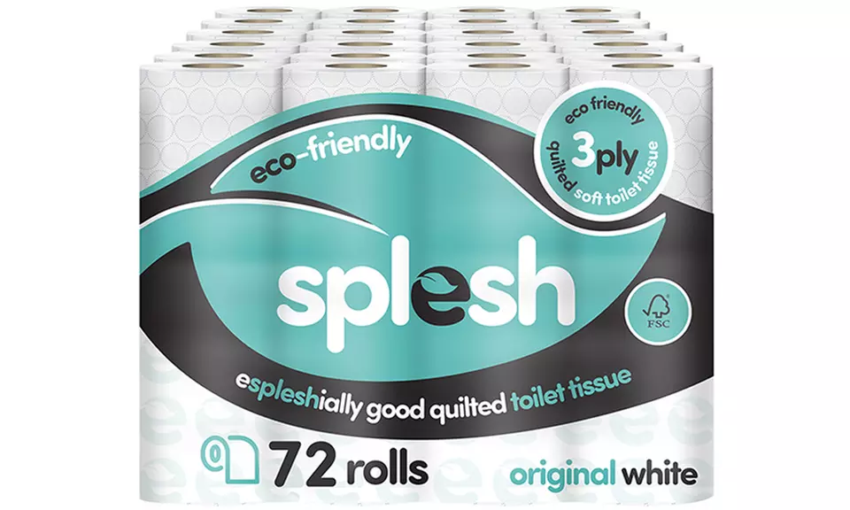 Splesh Toilet Roll Mega Bundle, Soft and Quilted Eco-Friendly Scents