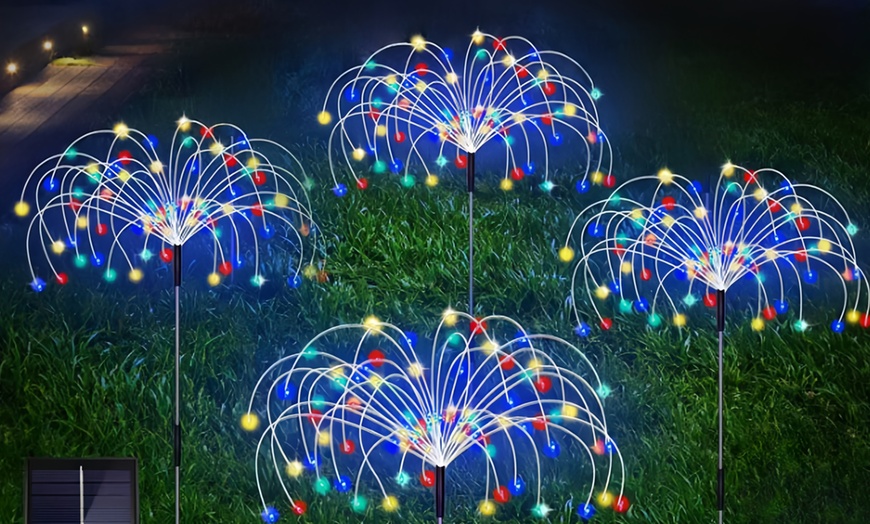 Image 2: Solar-Powered LED Lawn Lights