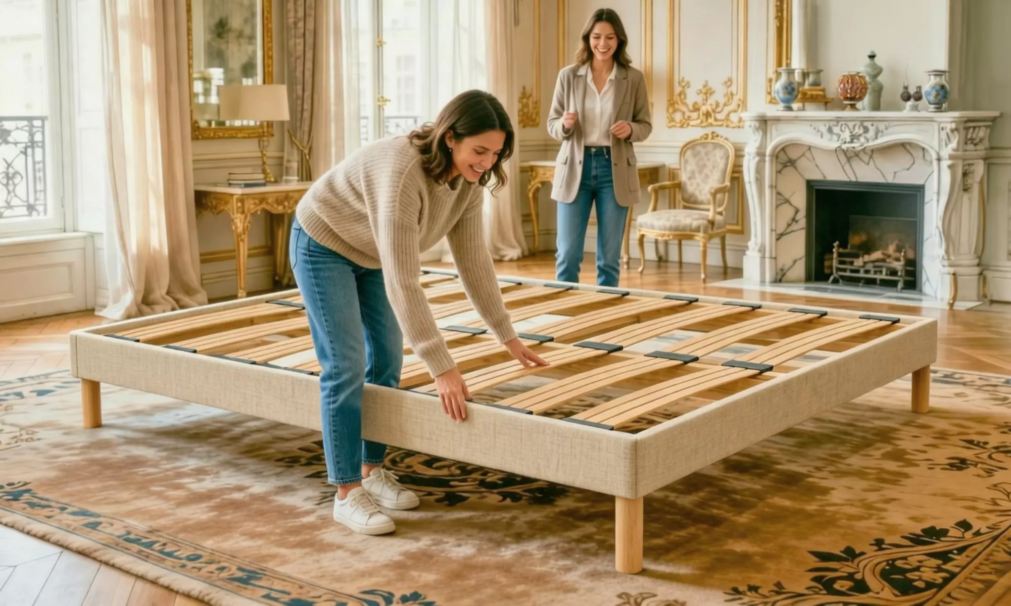 Bettgestell ANTHRA opt. mit Matratze