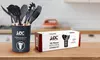 Lux Decor Silicone Kitchen Utensils Set Heat Resistant 35-Pcs Cooking Tools