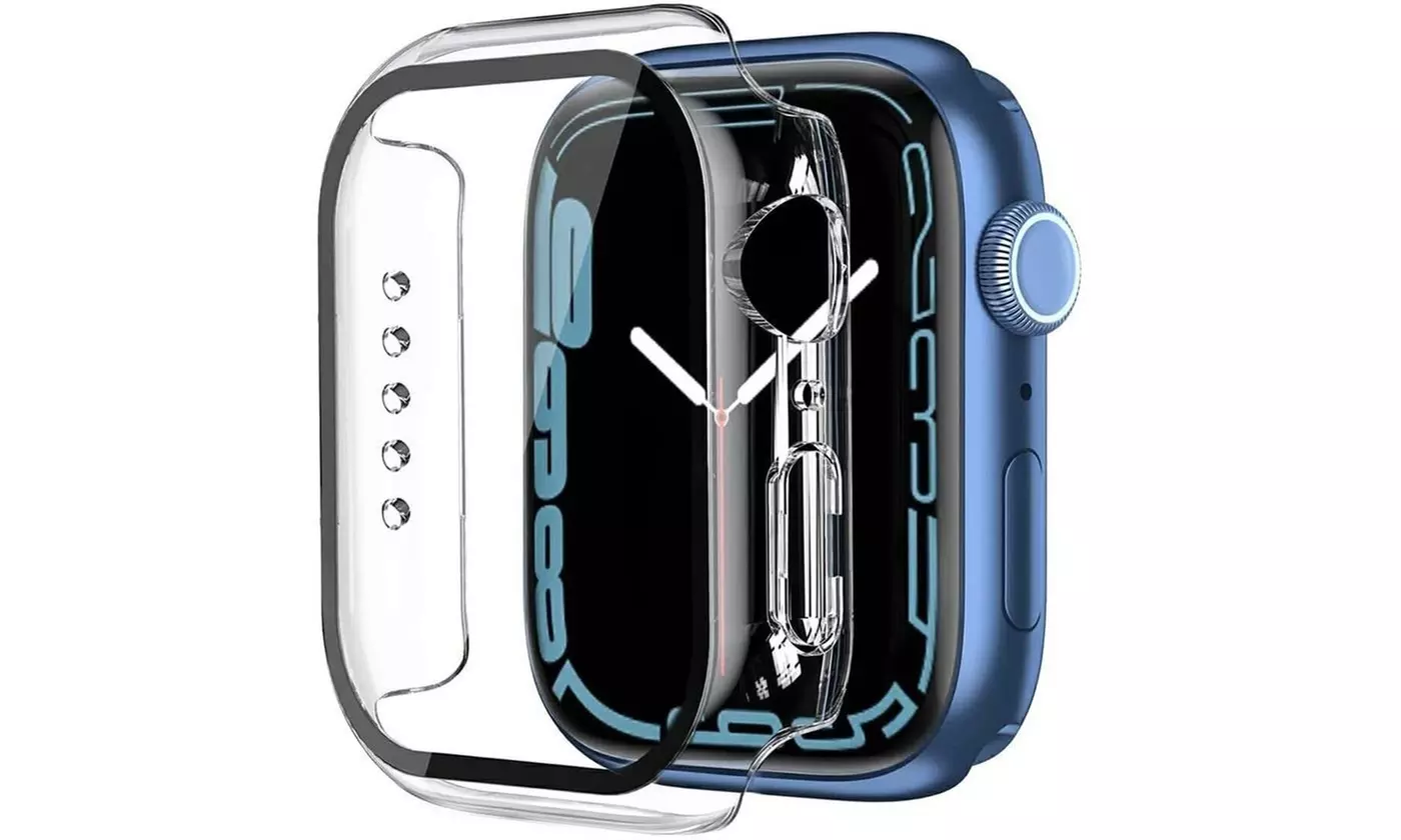 For Apple Watch Series 8/7 iWatch 9H HD Case Cover Full Screen Protector 41/45mm