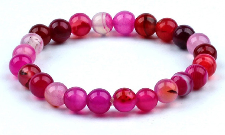 Image 1: Pink Agate Bracelet