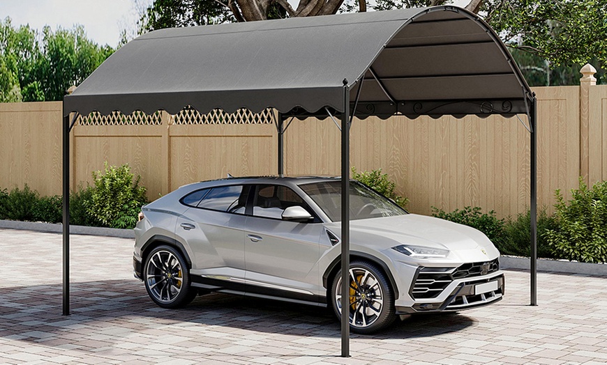 Image 1: Metal Arched Pergola