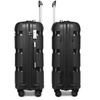 Image 5: KONO Three-Piece PP Hard Shell Suitcases With TSA Lock