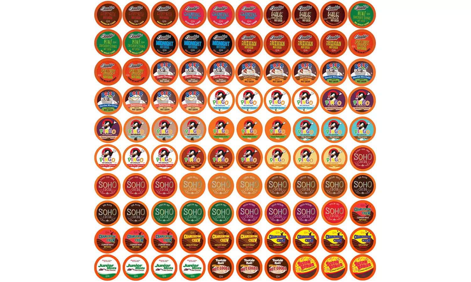 Two Rivers Coffee Variety Sampler Pack K-Cup Brewers, 40 or 100 Count
