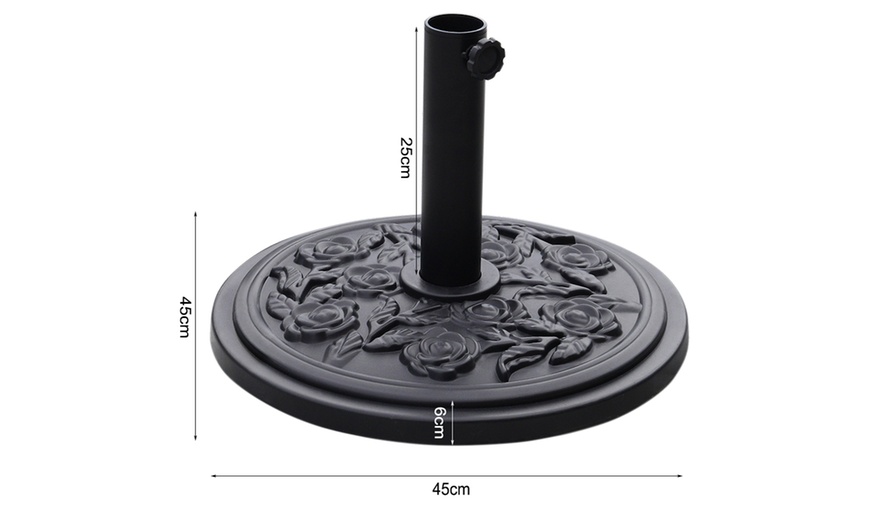 Image 32: Outdoor Large 3M Rotating Parasol with Multiple Base 