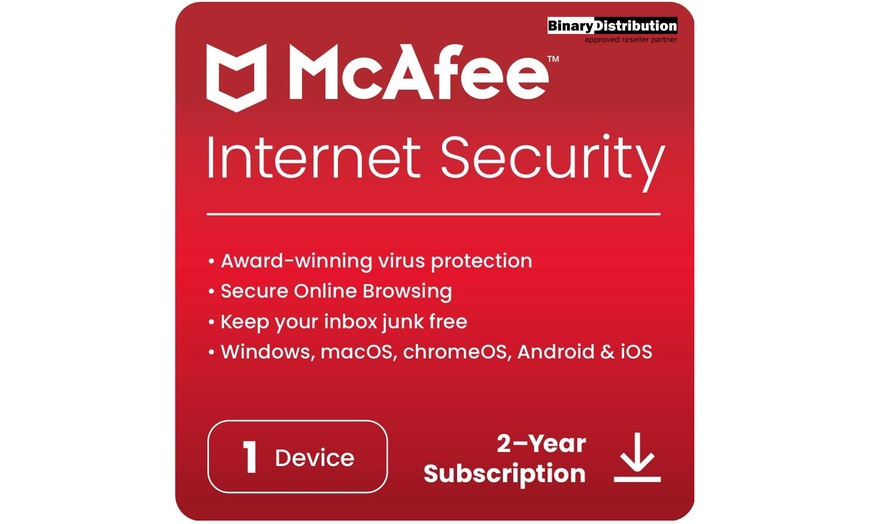 Image 3: 1 of 2-jarig abonnement McAfee Internet Security 2025