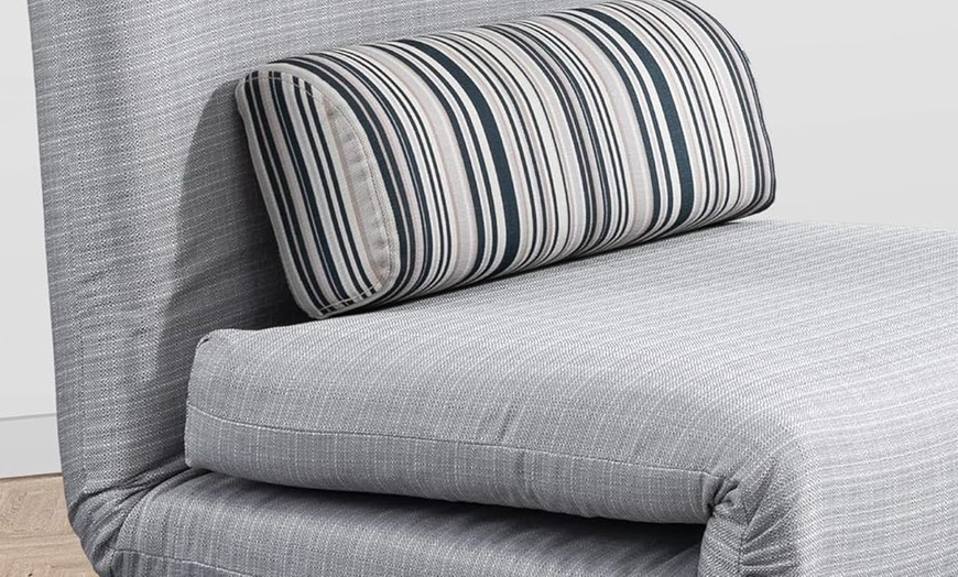 Image 22: HomCom Convertible Single Sleeper Chair Sofa Bed