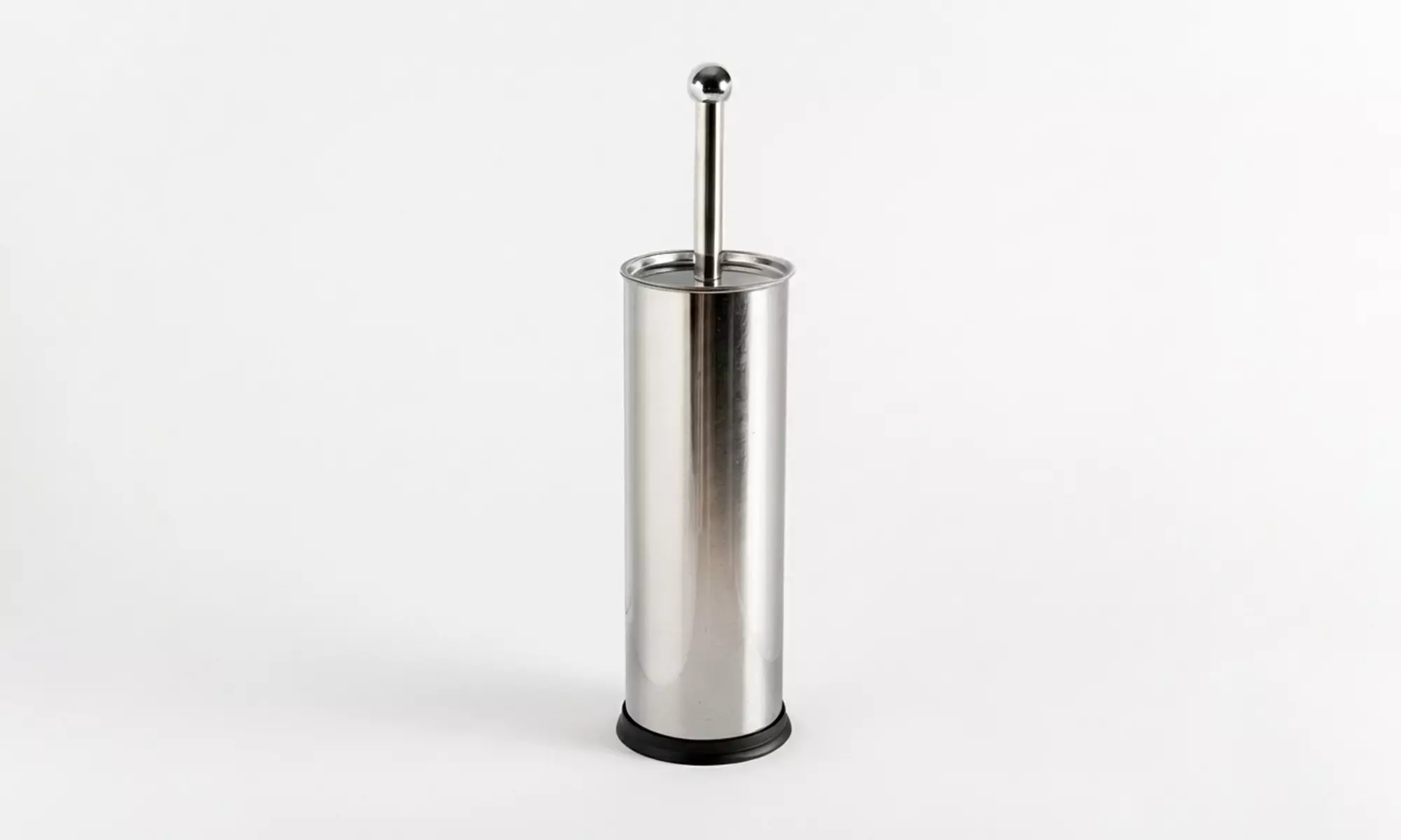 Porta scopino wc con scopino in acciaio inox