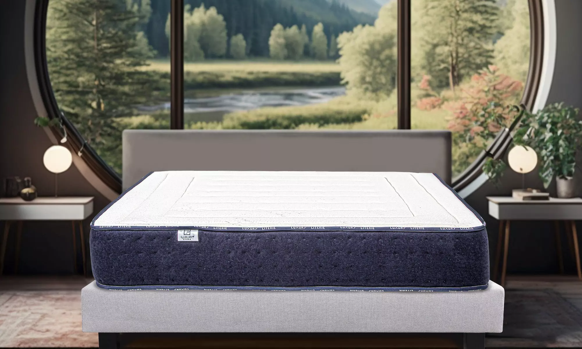 Matelas "Nuage" Luxury Literie mi-ferme, 24 cm, oreillers, couette et sommier en option, livraison offerte - Primary Image