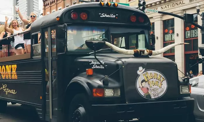 Party in Nashville in an Exciting Open-Air Bus Tour for Adults w/ Honky Tonk Party Express (Up to 27% Off)