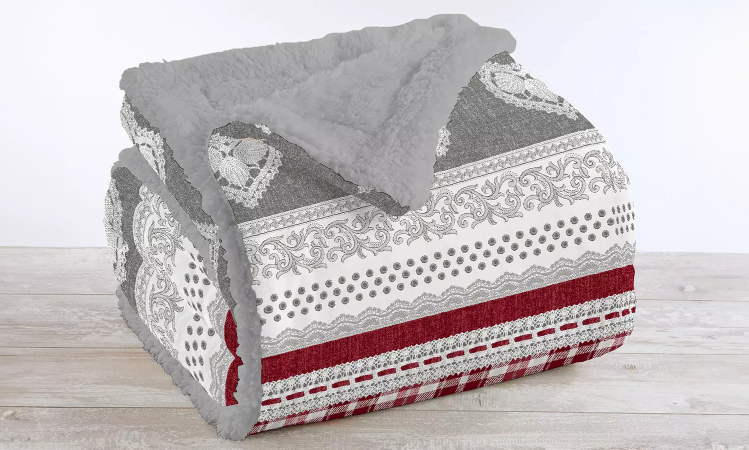 Couverture à motifs tartan avec polaire