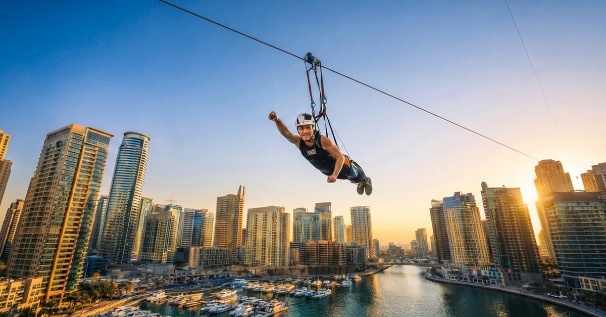 Xline Dubai Marina: World’s Longest Zipline Experience For One Adult Xline Dubai Marina: World’s Longest Zipline Experience For One Adult