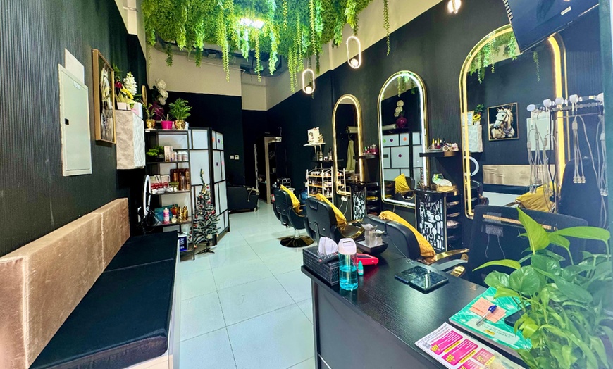 Image 1: Classic or Gelish Manicure or/& Pedicure, Nail Extensions, or Poly Gel