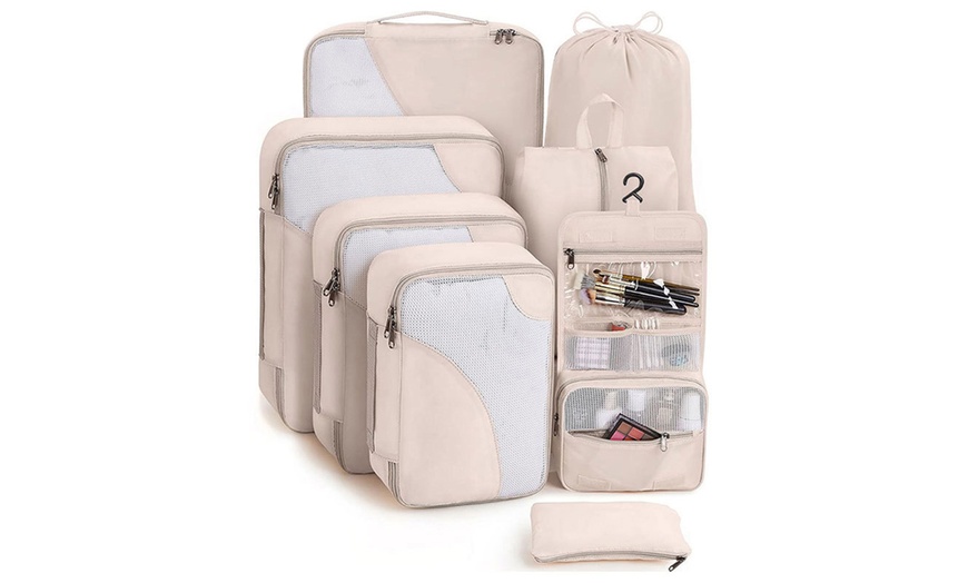 Image 3: 8 Set Packing Cubes and Compression Bags in Assorted Colours and Sizes