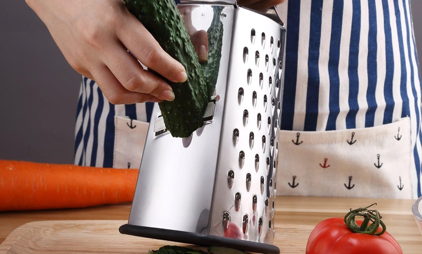 Image 2: Four Sided Multi-Functional Stainless Steel Box Grater