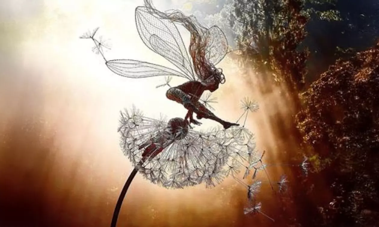 Dandelion Flower Fairy Patio Decorative Ornament