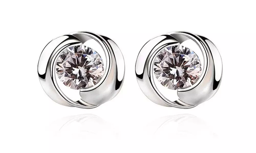 Eira Wen 925 Silver Earrings made with Crystals from Swarovski