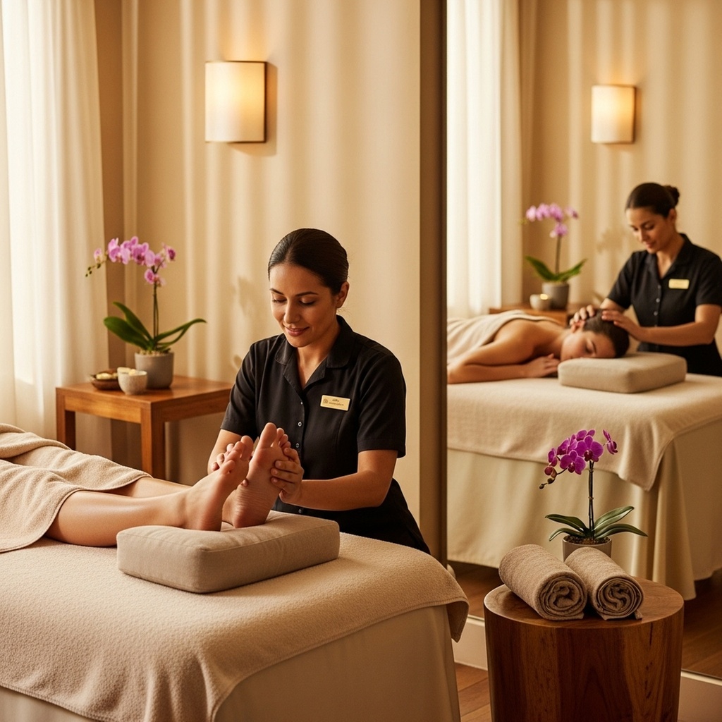 Foot Reflexology & Head Massage Combo with Aromatherapy Bliss 
