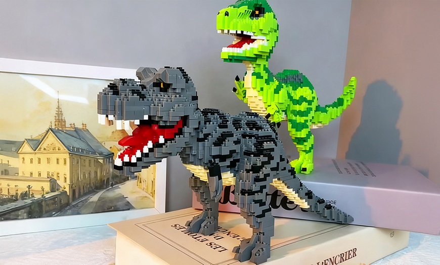 Image 1: Set di micro-blocchi da costruzione ispirati ai dinosauri Lego