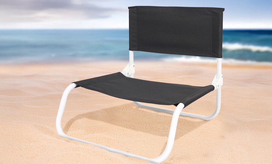 Image 1: Set de 2 sillas de playa plegables con tejido transpirable