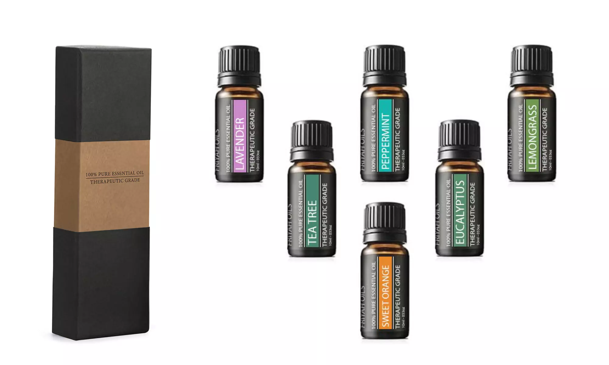 Aromatherapy Therapeutic Grade Essential Oil Gift Set (6-Piece Set) - Primary Image