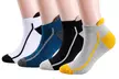 4 Pairs Mens Athletic Low Cut Ankle Tab Socks Mesh Cushioned Breathable Running - Second Medium