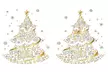 Golden Christmas Tree Printed Stickers for Window Decoration - Image 2