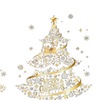 Image 2: Golden Christmas Tree Printed Stickers for Window Decoration