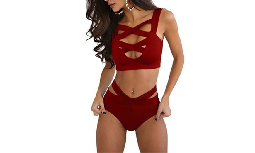 Image 3: Bandage Two-Piece Bikini Set