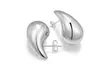 Italian Made 925 Sterling Silver Gold or Silver Chunky Teardrop Earrings - Second Medium