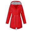 Image 7: Water-resistant Hooded Longline Raincoat