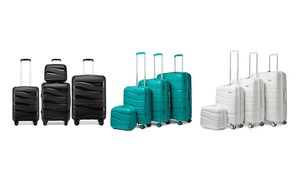 Lightweight PP Hard Shell with Suitcase TSA Lock and Vanity Case Lightweight PP Hard Shell with Suitcase TSA Lock and Vanity Case
