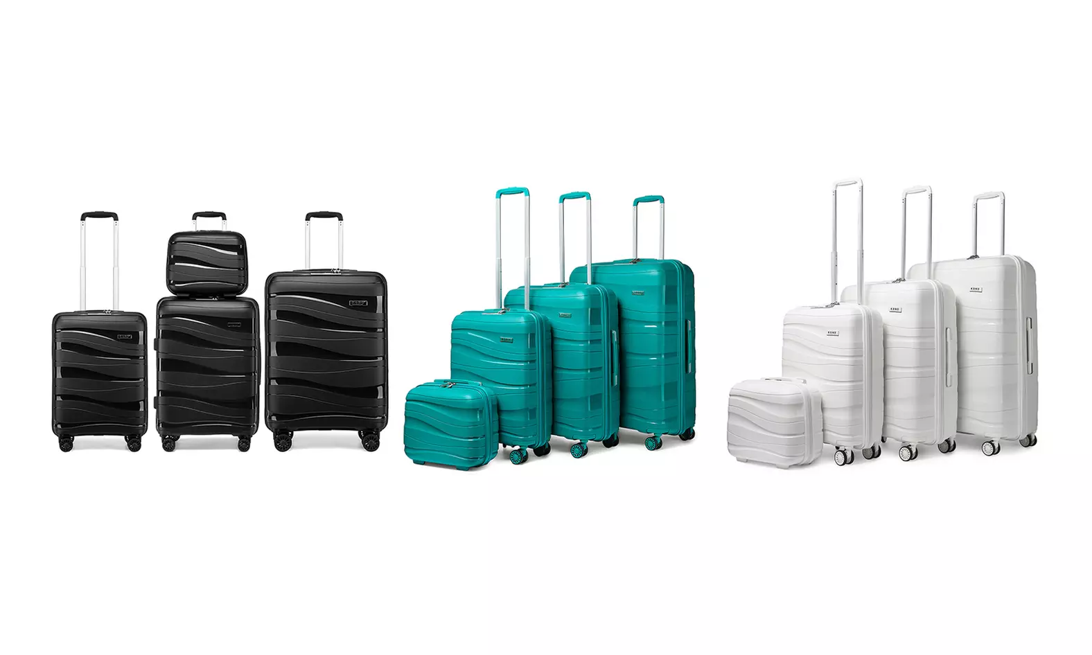 KONO Lightweight PP Hard Shell with Suitcase TSA Lock and Vanity Case