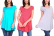 Isaac Liev Essentials Women's Short Sleeve Swing Tunic Top (3-Pack) - Second Medium