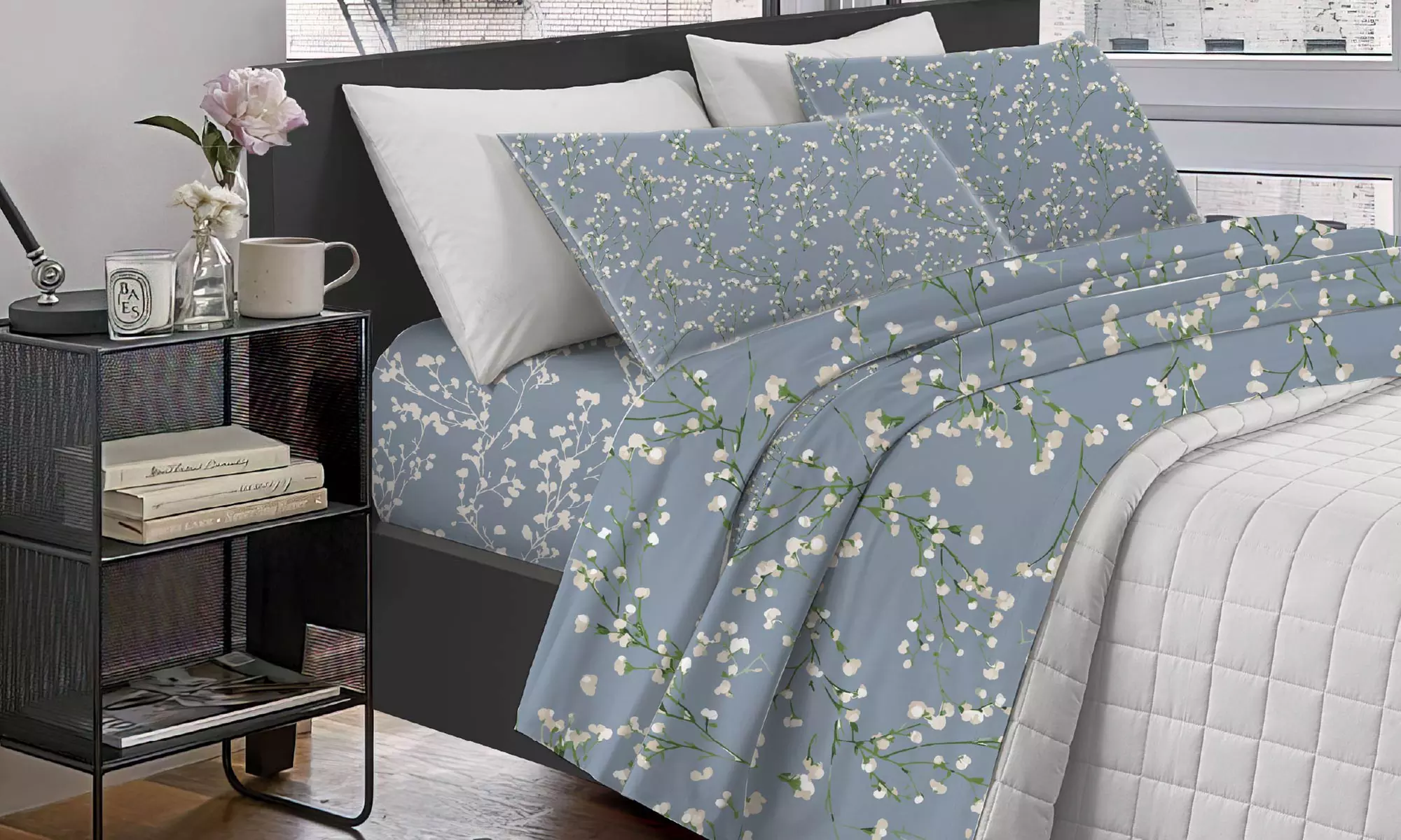 Completo lenzuola matrimoniale Nicoletta in cotone