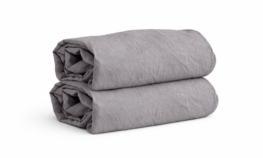 Image 19: 1 o 2 sábanas ajustables en tejido microlavado