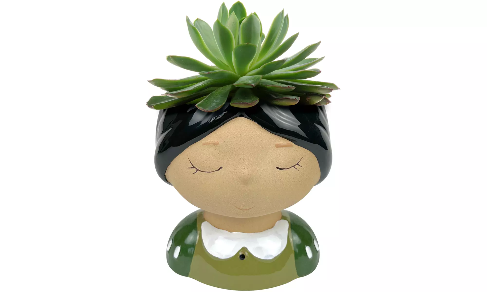 Vaso in ceramica di design con volto