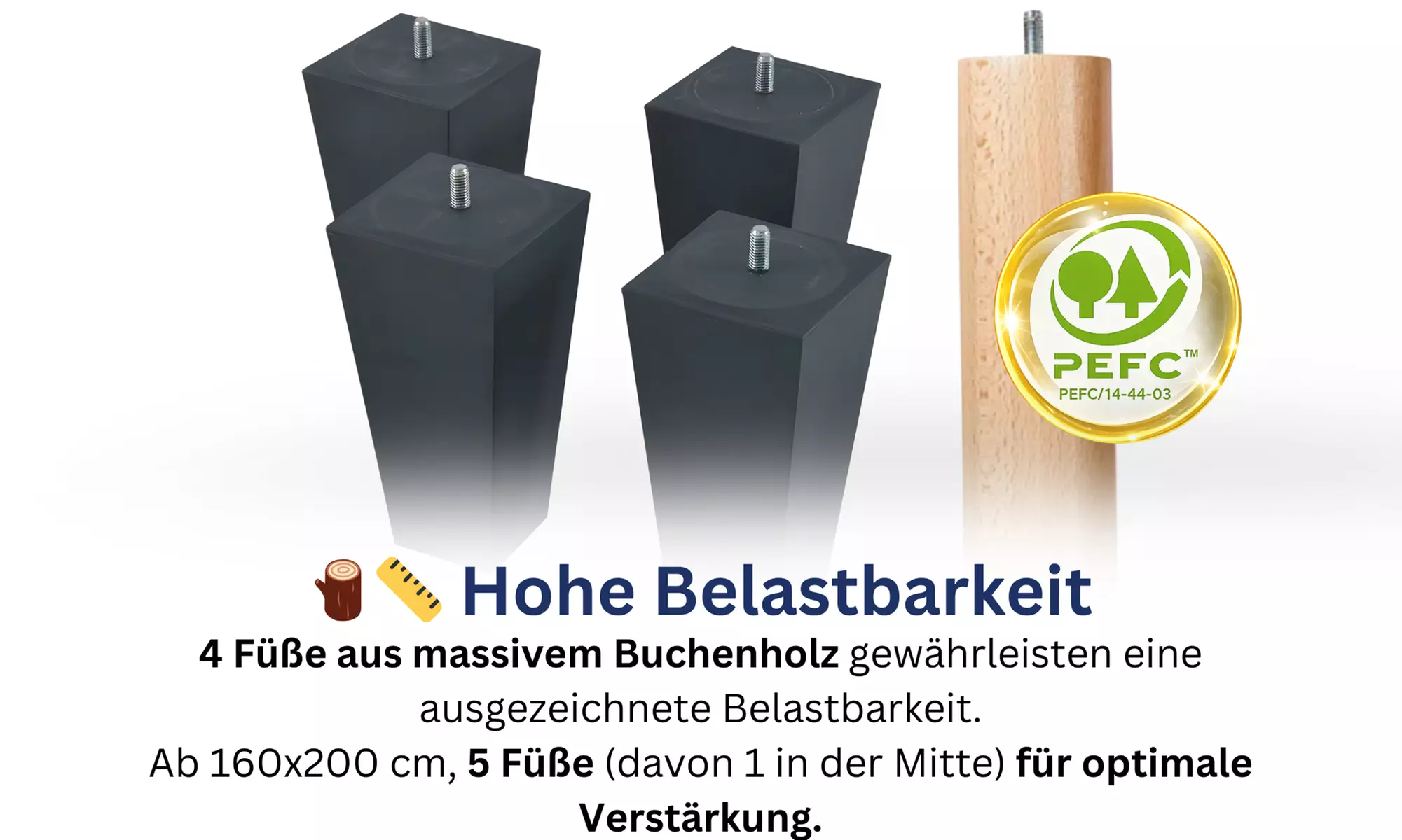 Bettgestell ANTHRA opt. mit Matratze