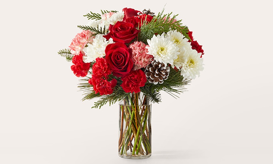 Image 1: ProFlowers Same Day Festive Christmas Flower Bouquets Up to 18% Off 