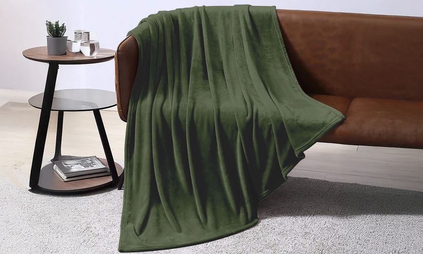 Image 5: Manta de franela cálida y suave, hipoalergénica y transpirable