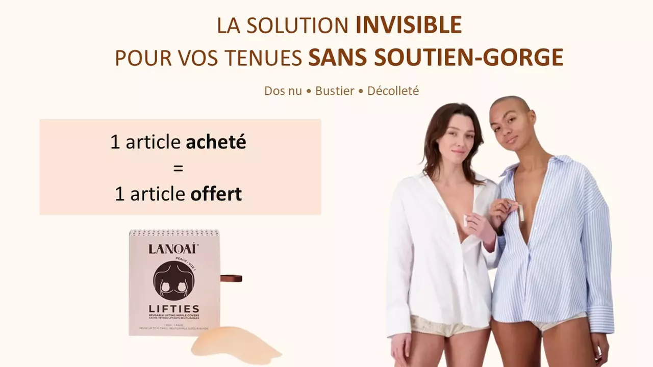 Solutions invisibles pour porter vos tenues sans soutien-gorge 1 acheté = 1 offert