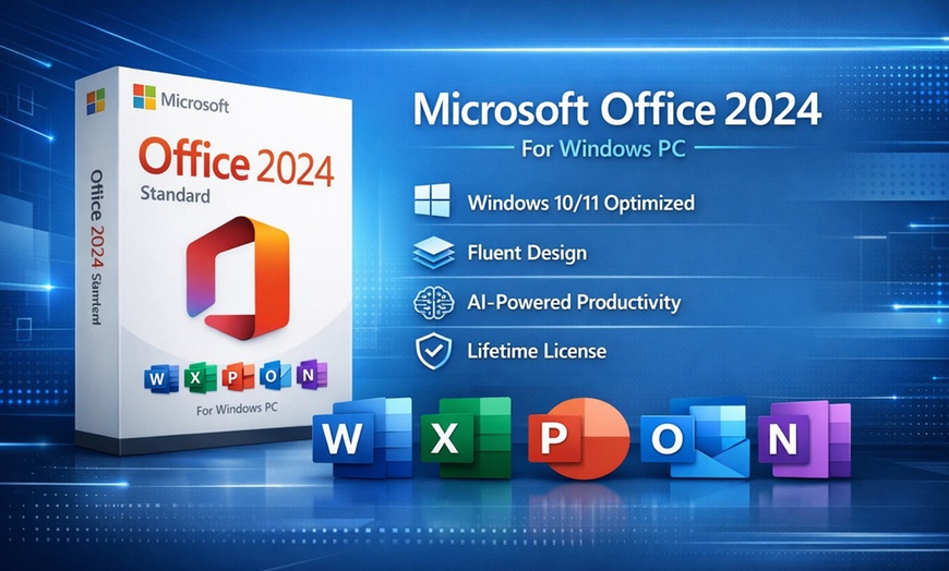 Image 3: Microsoft Office 2024 Standard for Windows or Mac – Lifetime License