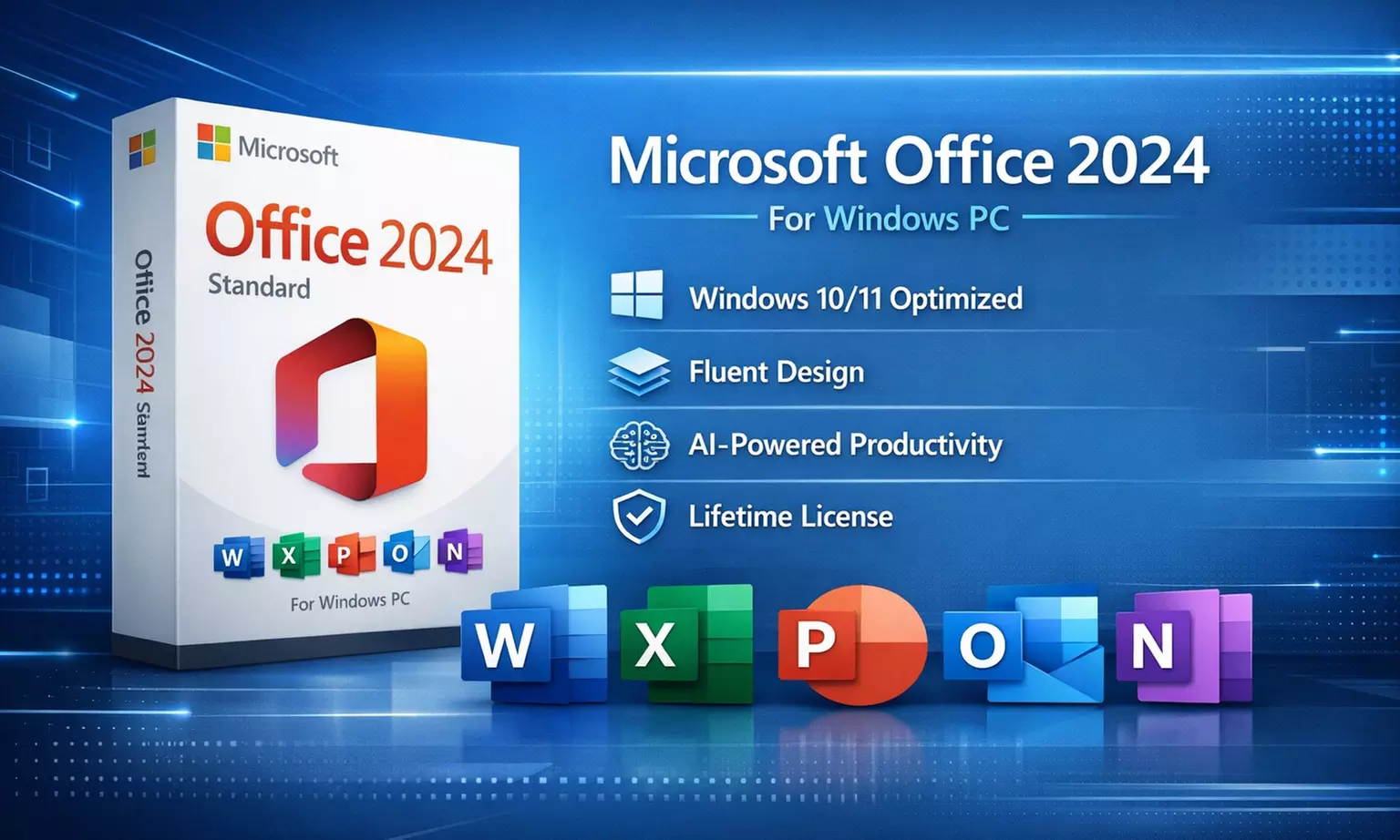 Microsoft Office 2024 Standard for Windows or Mac – Lifetime License