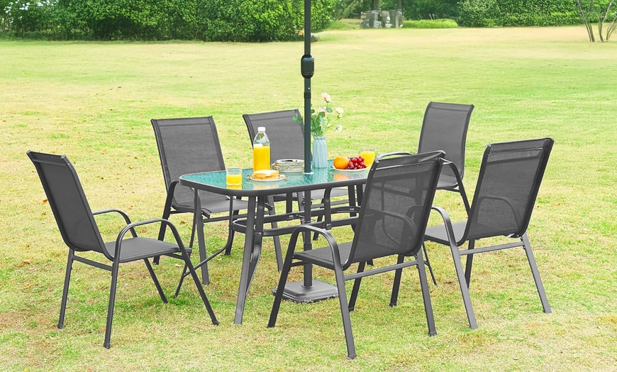 Image 2: Set tavolo e 6 sedie da giardino