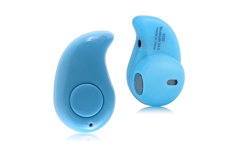 Image 6: Ultra-Mini Wireless Bluetooth Headset for Smartphones and iPhones