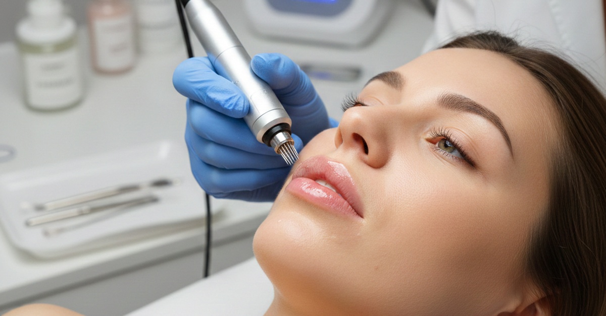 Tratamiento de hidratación de labios con dermapen en Alicante