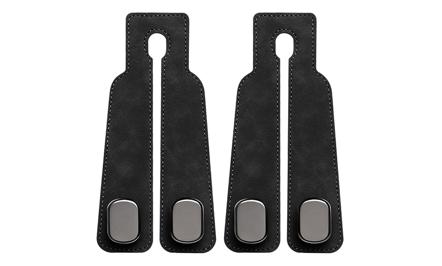 Image 6: Two or Four Pieces of Car Headrest Storage Hanging Hooks Set