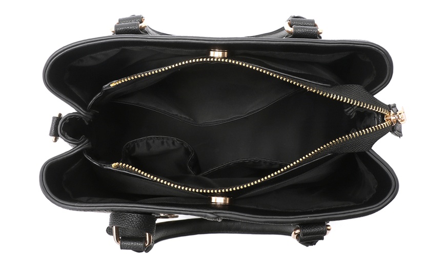 Image 8: Women's Color-block Fashion Tote and Top Handle Handbags